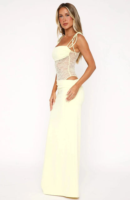 Nuvèl - Lila Lace Maxi Dress
